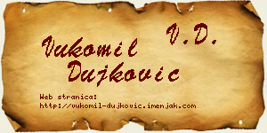Vukomil Dujković vizit kartica